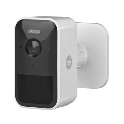 Yale Telecamera smart da esterni SV-OC-1A-W Bianca, Visualizzazione live Full HD, Audio bidirezionale, Visione notturna, Faretto a Led, Notifiche in tempo reale, gestione tramite App Home