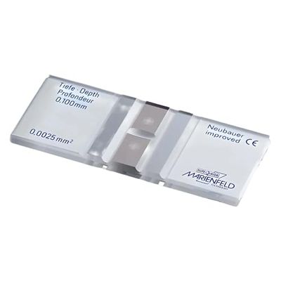 Cellules de numération Marienfeld® CE Fuchs-Rosenthal sans pinces, lignes lumineuses