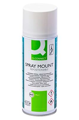 Q-Connect Quick Mount Aerosol Adhesive KF01071,Green, White