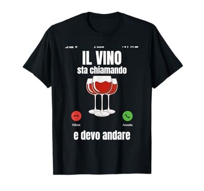 Vino Rosso Divertente Amanti Del Vino Regalo Uomo Donna Maglietta