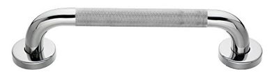 Kibath 140502 Maniglia di Sicurezza Antiscivolo 30 cm Inossidabile 304 con Finitura cromata Lucida e 6 Punti di Ancoraggio, tasselli e Viti Inclusi, Acciaio Inox