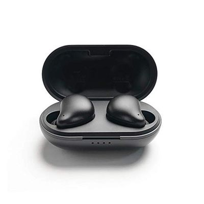 Smpl Auricolari True Wireless Premium - Auricolari Bluetooth 5.0, 30 ore di riproduzione audio, controllo touch, audio stereo, microfono integrato - Nero