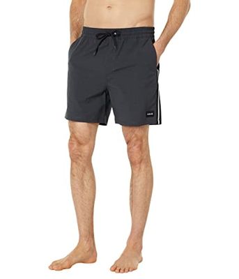 Hurley Herr Phntm Naturals Cannonball Volley 17 tum boardshorts, Dk Stengrå, L