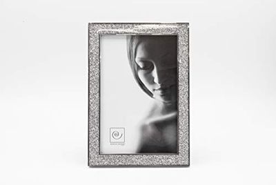 Mascagni Silver Waves Range - Moldura para fotos (metal com roxo, 10 x 15 cm)