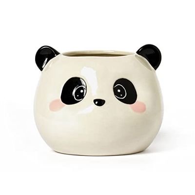 Legami - Pennenhouder van keramiek, Desk Friends, 11,2 x 11,4 cm, Panda-thema, handbeschilderd