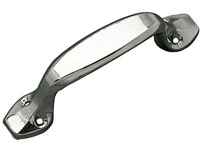 Amig - Tirador Multiusos Mod.5 de Acero Acabado en Cromado Brillo, Asa Adecuado para Colocar Horizontal o Vertical en Cajones y Puertas de Todo Tipo de Muebles y Armarios, Medida: 145 mm, Plateado