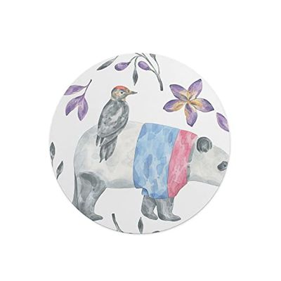 Questo Casa, Digitalt tryck runt musmatta, halkfri undersida för kontor och hem, diameter: 22 cm