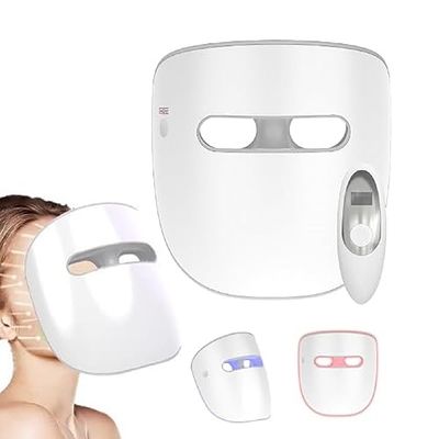 TensCare Masque LED visage - Lumière rouge, bleue et NIR pour anti-âge, réduction des rides et traitement de l'acné. Sans fil et portable.