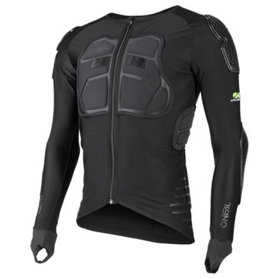 O'NEAL Protector Shirt, Motocross Enduro Motorcycle, Elastic Lightweight Protector Jacket, Made of Polyurethane Foam, Mesh Insert, STV Long Sleeve Protector Shirt V.23, Adults, Black, M