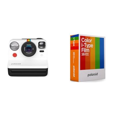 Polaroid Now Gen 2 Fotocamera Istantanea - Bianco e Nero & Pellicola Istantanea Colore per i-Type
