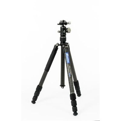 Leofoto - SC-284CT+ Ballhead XB-32 - Treppiede in carbonio per fotocamere - Inclusa testa a sfera - Capacità di carico di 15kg - Piedini estensibili - Altezza minima da 20 cm a max 166 cm