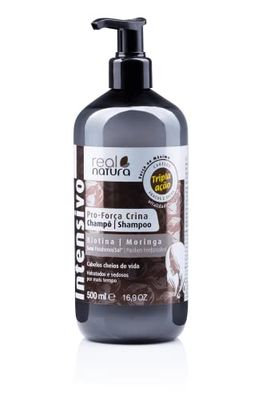 Real Natura - Shampoo Senza Sale Pro-Forza Crina - 500 ml - Rinforzante e Ristrutturante per Capelli
