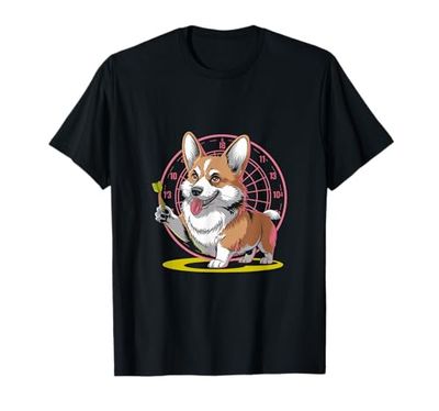 Un Corgi Giocare Freccette Gioco Giocatore Sportivo Maglietta