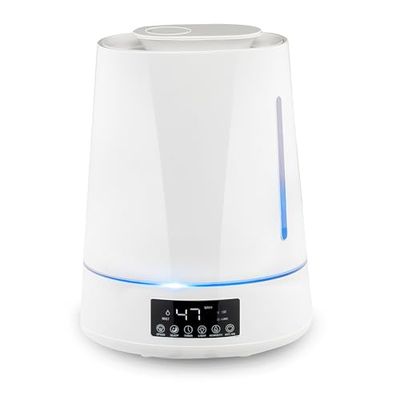 Grundig Luchtbevochtiger - Diffuser Aromatherapie - Humidifier met Hygrometer en Timer - Lucht Bevochtiger Slaapkamer met Inhoud 4L - Luchtbevochtigers tot 30m2 - Wit