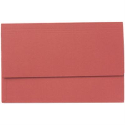 Exacompta Guildhall 3/4 Flap Legal Document Wallet, Foolscap, 315 gsm - Red, Pack of 25