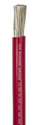 Ancor TINNED Copper WIRE 00AWG (67MM²) Red 50FT DAN-1102 Other, Multicolor, One Size