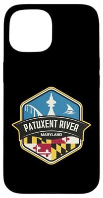 Patuxent River Maryland Logo with MD Flag Design Souvenir Case for iPhone 15