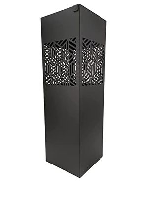 Paraguero Cuadrado Metal Negro 15.5x15.5x49 cm