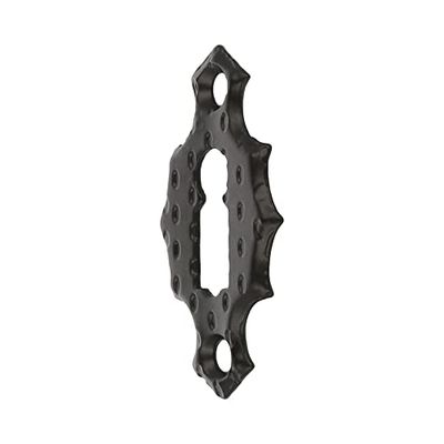 Amig - Bocallave - Vertical e martelada, 60 x 34 mm, com orifício para fechaduras de gorja, ideal para fixar em gavetas, armários, baús e portas de móveis - aço preto