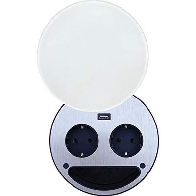 Toma de corriente Smile Schuko, cargador USB, color blanco
