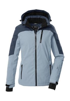 killtec Donna Giacca da sci/giacca funzionale con cappuccio e paraneve KSW 435 WMN SKI JCKT, hell eisblau, 38, 43156-000