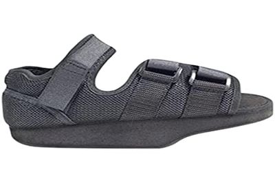 EMO, Chaussure post-chirurgicale à talon, avec velcro, noire, Taille XL (43-45)