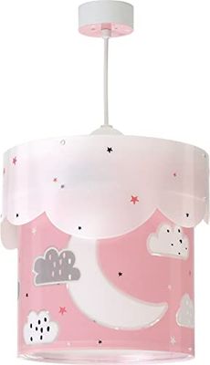 Dalber Lampe Suspension Enfant Moon Lune Étoiles Nuages Rose, 61232S, E27