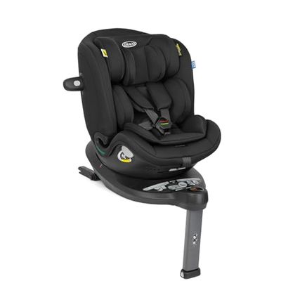 Graco - Turn2Me Grow i-Size R129 isofix 3-i-1 evolutionär bilstol med 360° rotation, 40 till 125 cm från födseln till cirka 7 år, midnatt