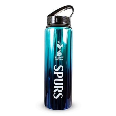 Hy-Pro Officiellt licensierad Tottenham F.C 750 ml aluminium UV-flaska | Integrerad hopfällbar strå, neokromfinish, läckagesäker, lätt, BPA-fri, sporrar