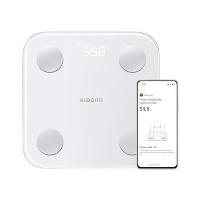 Xiaomi Mi Body Composition Scale S400 - Báscula de baño con medición de doble frecuencia, 25 indicadores de salud, hasta 150 kg y 100 gr de precisión