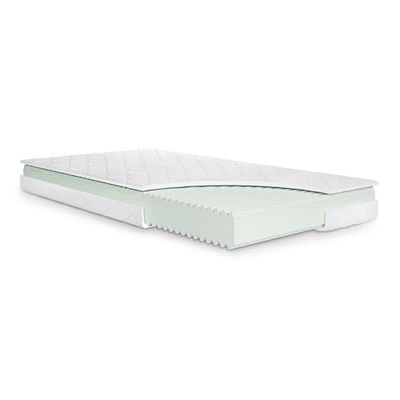 Julius Zöllner Matelas pour Adolescent Soft Junior, Mousse Confortable de qualité supérieure avec Profil ondulé, certifié Oeko-Tex Standard 100, fabriqué en Allemagne, Dimensions 90 x 200 cm