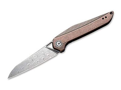 WE Knife McKenna Copper Damascus zakmes voor volwassenen, brons, 17,1 cm