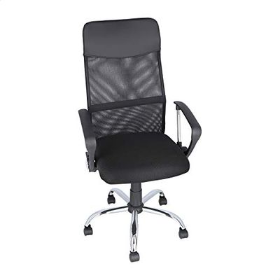 Aranaz 35839 Fauteuil Yoyo, Similicuir, Plastique et métal, Noir, 62 x 70 x 110/120 cm