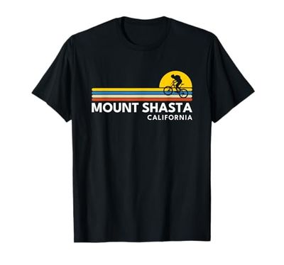 Mount Sashta CA Vintage Retro Souvenirs Biking Maglietta
