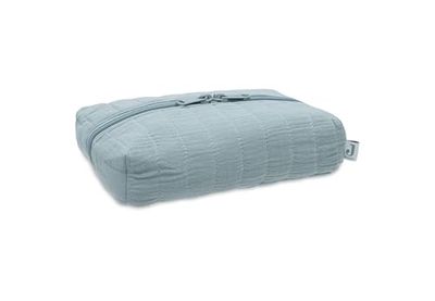 Jollein Étui à lingettes humides Sea Green - Rangement pour lingettes humides - Gaze avec impression intérieure - Avec fermeture éclair - Boîte à lingettes humides - Compact et élégant - Vert lac