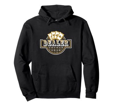 Casino Dealer - Poker Gambling Card Playing Day Players Gift Felpa con Cappuccio
