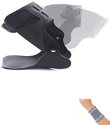 Amsahr supporto regolabile alla caviglia Brace For Men & Women esecuzione di allenamento di pallavolo di sport della caviglia Supports- Grande 27 cm o di più ampio inclusi Wrist Band