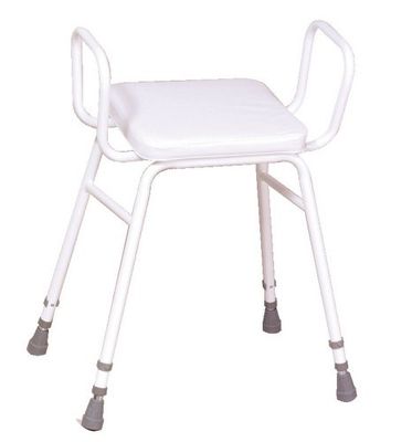 NRS Healthcare Malvern F19741 Perching Stool with Armrests - Adjustable Height
