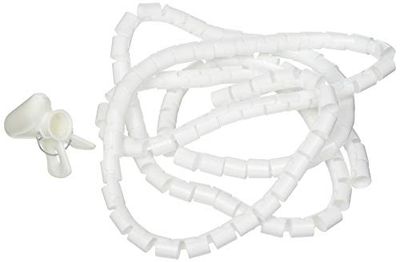 XEN LABS Kabelmanagementhuls (wit en zwart) 2 m incl. clip voor televisie/computer/home entertainment.
