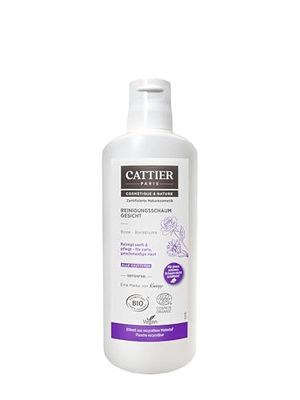 Cattier pianka oczyszczająca do twarzy z bio-różaną wodą, naturalny kosmetyk, 150 ml