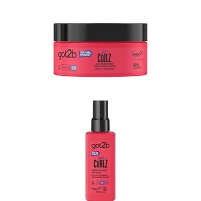 Bundle of Got2b,Curl and Coil Refresher Hair Cream, 200ml + got2b gotcurlz Define & Protect Curl Spray