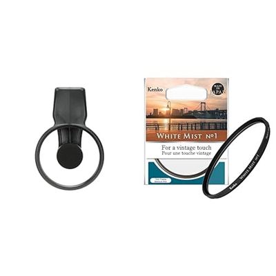 EXAPRO Set fotografico per smartphone con clip per filtri + Kenko White Mist No.1 ø49mm