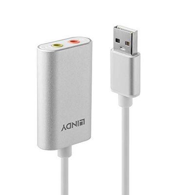 LINDY 42926 0,17 m USB typ A till audio omvandlare - silver
