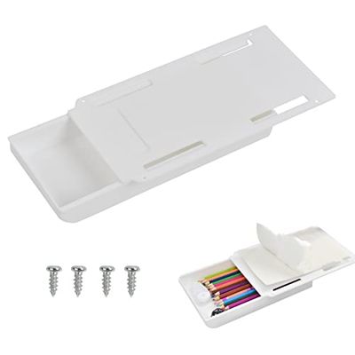 NA 2 pezzi sotto la scrivania organizer per cassetto, autoadesivo sotto il tavolo, cassetto, portapenne, astuccio con viti per riporre penne, matite, telefoni, ufficio, casa, scuola