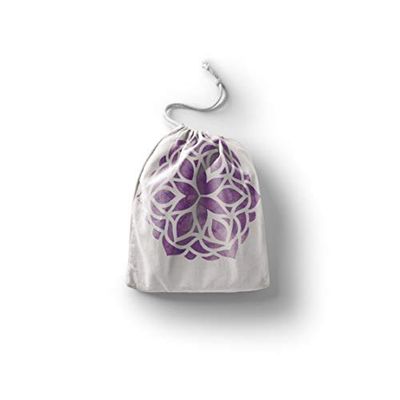 Bonamaison Imprimé Sacs de Coton avec Cordon, Sac D'Épicerie, Sac À Provisions, Réutilisables, Écologique, Pliable, Taille: 12x15 Cm