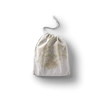 Bonamaison Impreso Algodón Bolsas con Cordón, Bolsa con Cordel para el Hogar y el Almacenamiento de Verduras, Bolso de Compras, Plegable, Ecologica, Reutilizables, Tamaño: 30x40 Cm