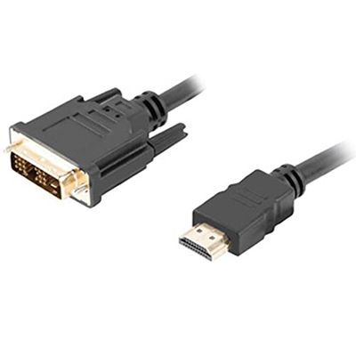 LANBERG KABEL HDMI -> DVI-D(18+1) M/M SINGLE LINK, CZARNY 0,5 M