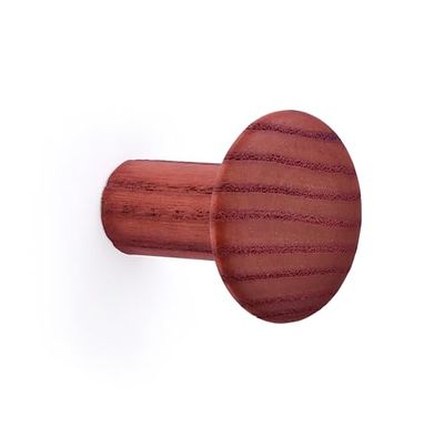 Zarivy Colgador Individual de Madera con Textura roja, Ideal para Colgar Prendas y Accesorios en Espacios reducidos.