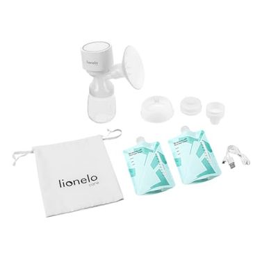 LIONELO Fidi One Wireless Breast Pump 180 ml, Portable 3 Phase Breast Pump, Energy Saving Massage in 9 Levels, Silicone Funnel 26 mm Operating Time 120 Min. BPA Free