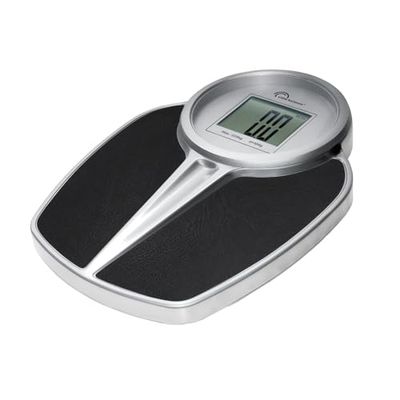 LITTLE BALANCE 8327 Pro M225, Pèse-personne électronique, Semi professionnel, Ecran XXL, 225 kg, Noir & Chrome